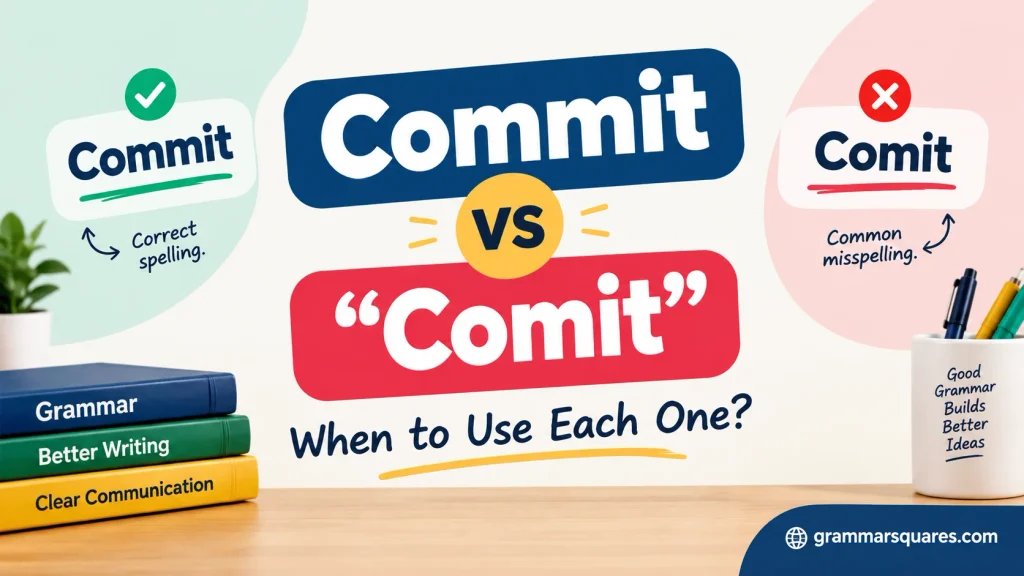 Commit vs “Comit”: When to Use Each One