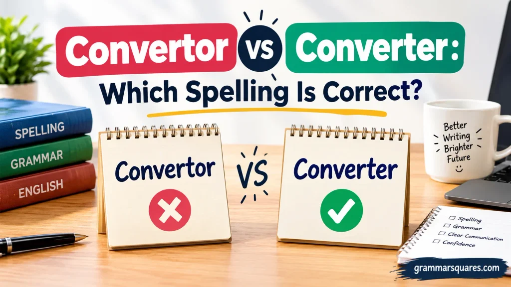 Convertor vs Converter: Which Spelling Is Correct