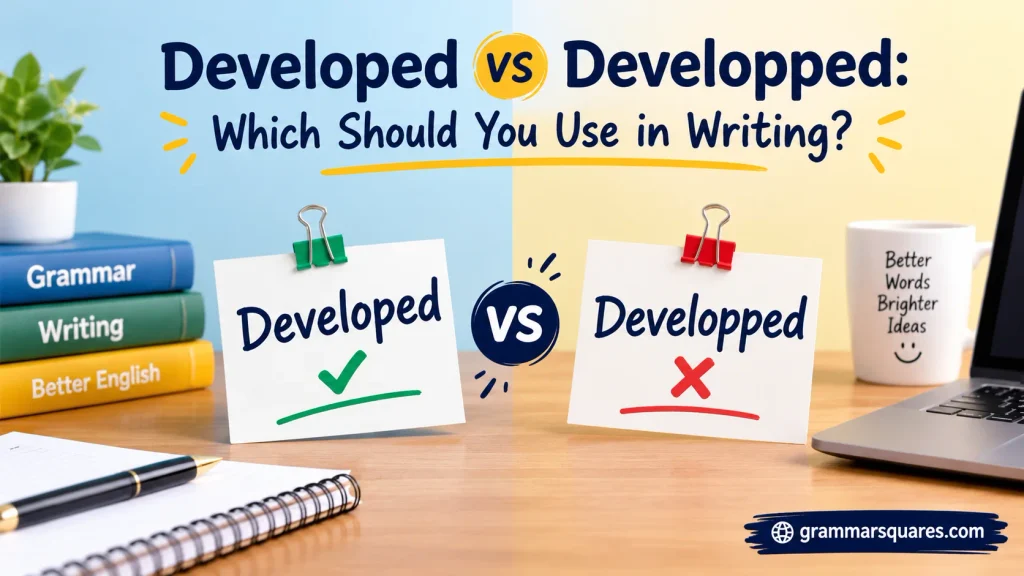 Developed vs Developped: Which Should You Use in Writing