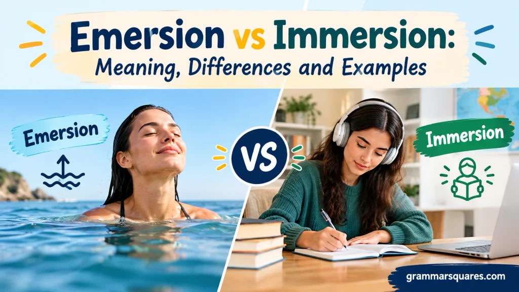 Emersion vs Immersion