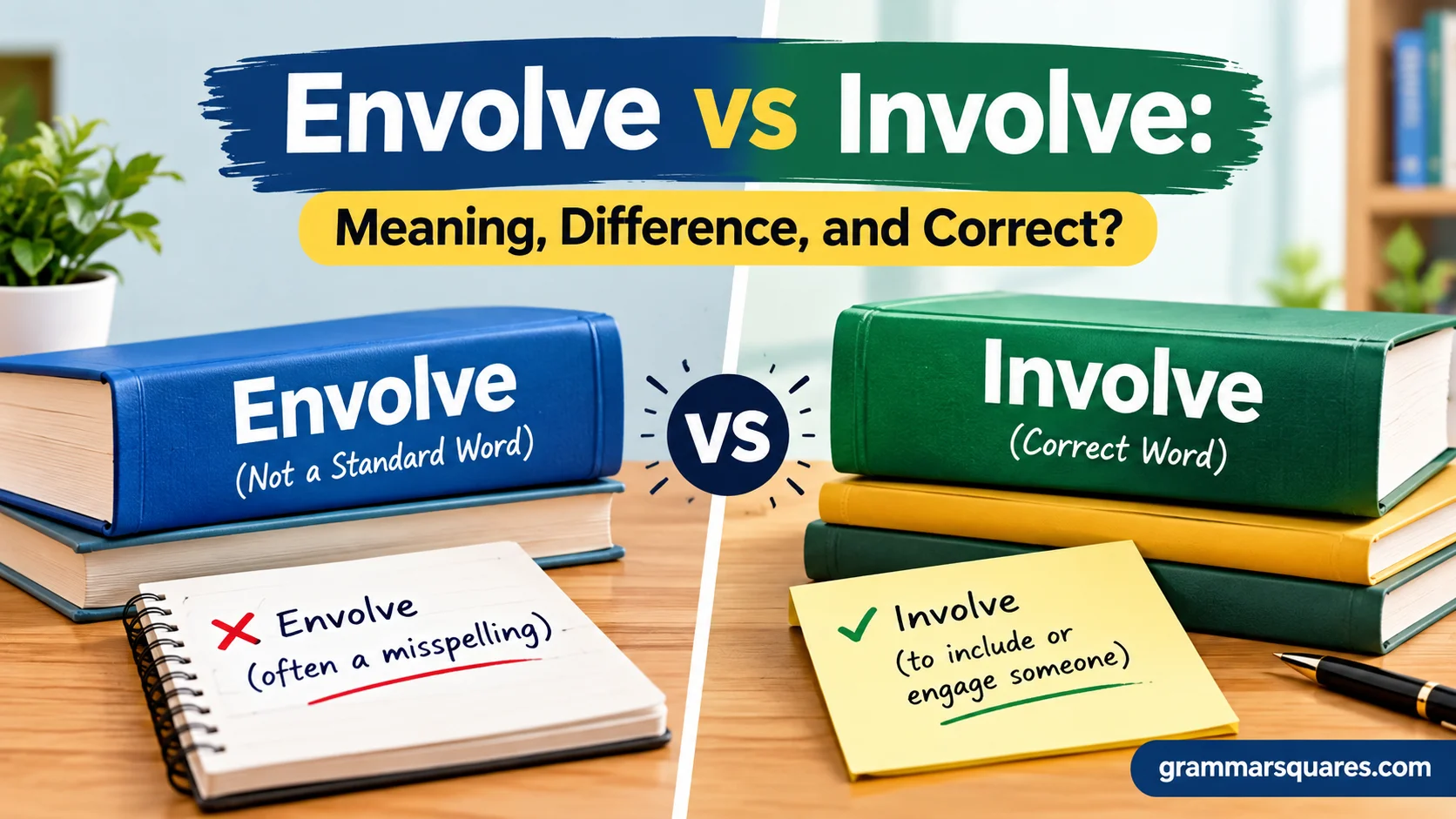 Envolve vs Involve: Meaning, Difference, and Correct