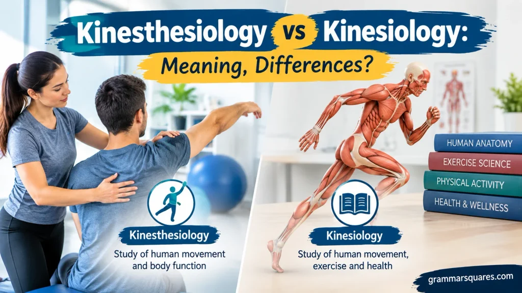 Kinesthesiology vs Kinesiology: Meaning, Differences