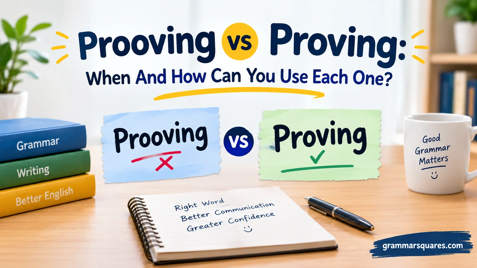 Prooving vs Proving: When And How Can You Use Each One