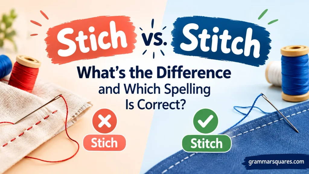 Stich vs. Stitch