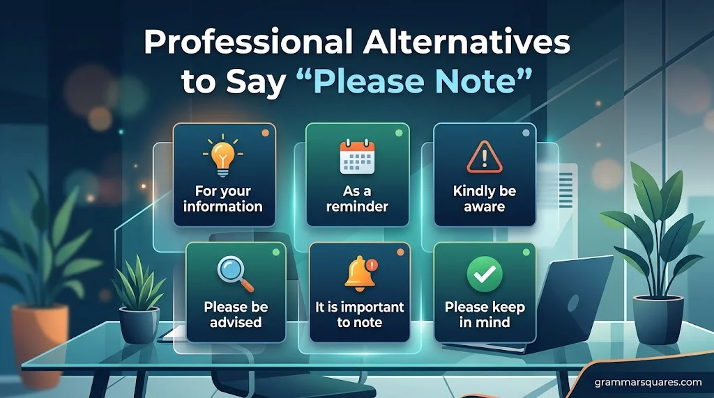 Professional Alternatives to Say “Please Note” 